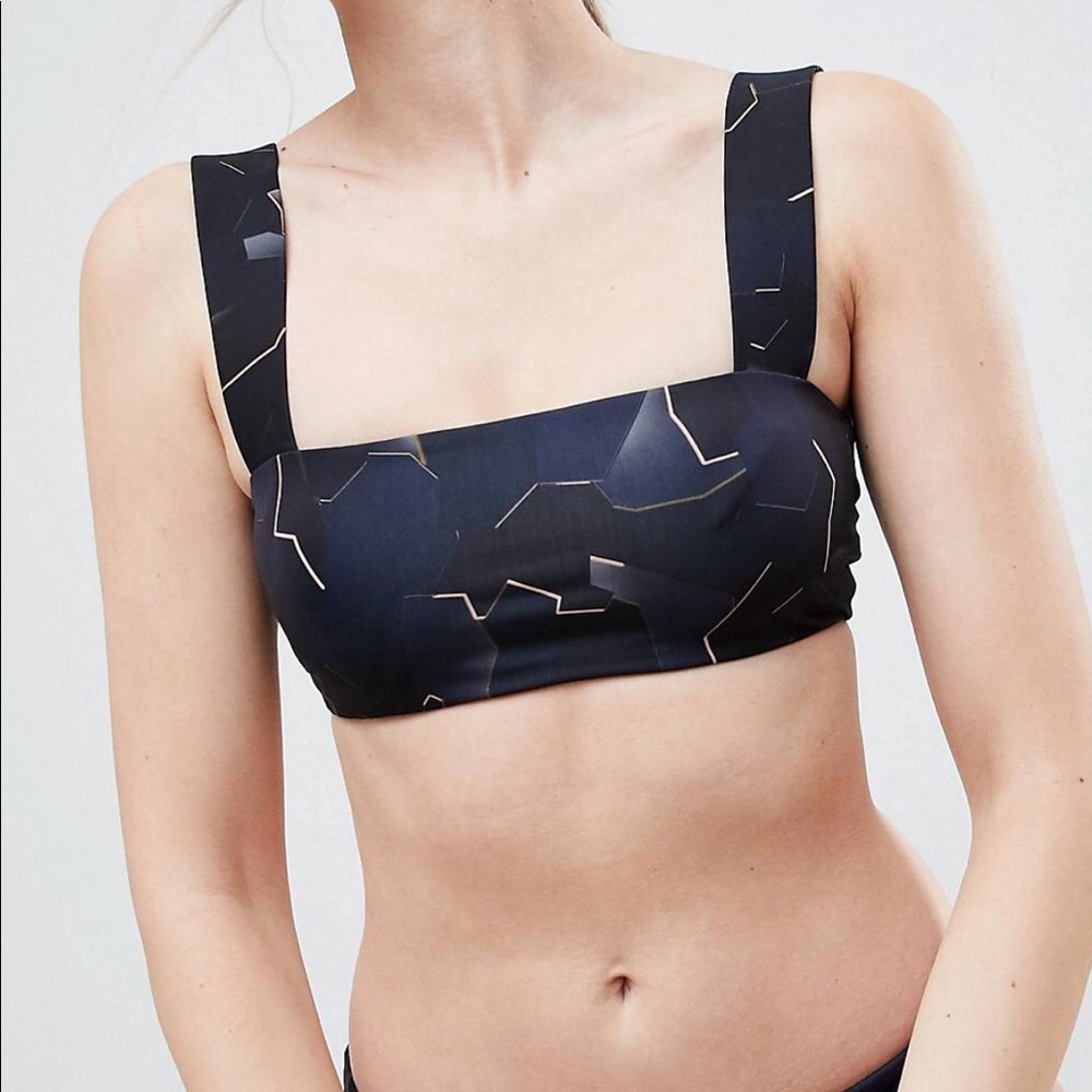 Black and Gold Marble Swimsuit